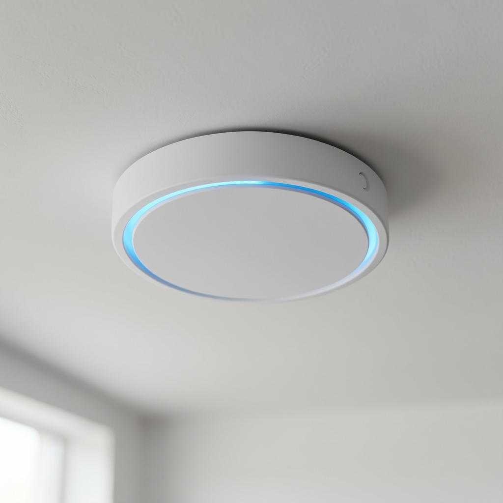 Access point Ubiquiti UniFi U6 Pro Wi-Fi 6 alb circular cu LED albastru, montaj tavan
